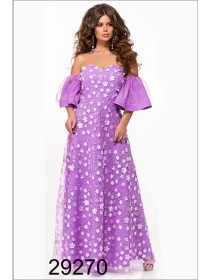 Вечірня сукня максі з відкритими плечима